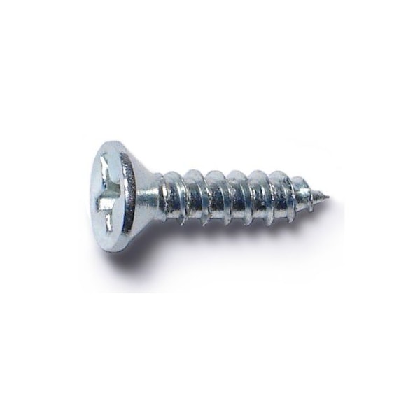 Midwest Fastener Wood Screw, #6, 5/8 in, Zinc Plated Steel Flat Head Phillips Drive, 80 PK 62748 - main